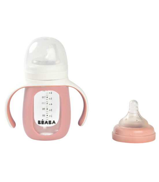 Beaba Cam Biberon ve Suluk (210 ml) // Old Pink
