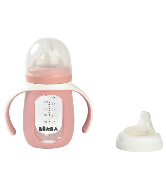 Beaba Cam Biberon ve Suluk (210 ml) // Old Pink