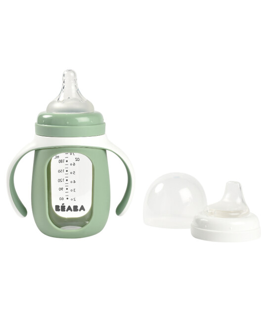 Beaba Cam Biberon ve Suluk (210 ml) // Sage Green