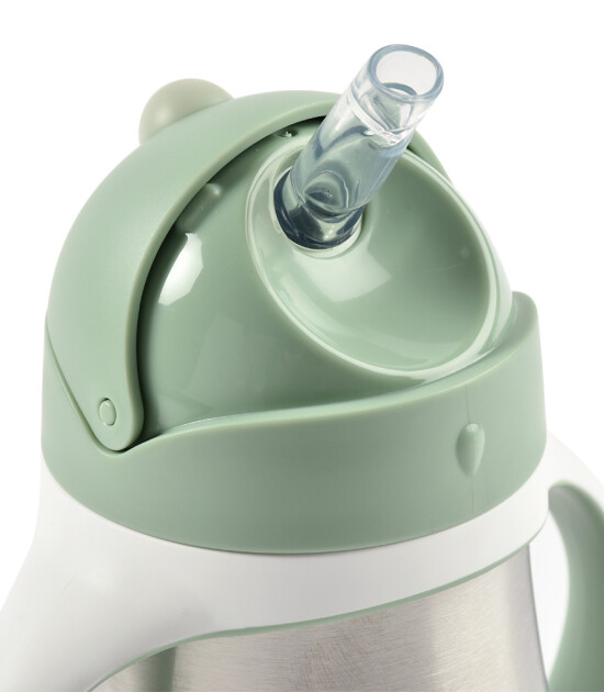 Beaba Çelik Termos Pipetli Suluk // Sage Green