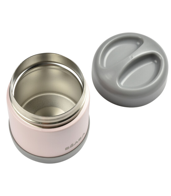 Beaba Paslanmaz Çelik Yemek Saklama Termosu (300 ml) // Dark Mist - Light Pink