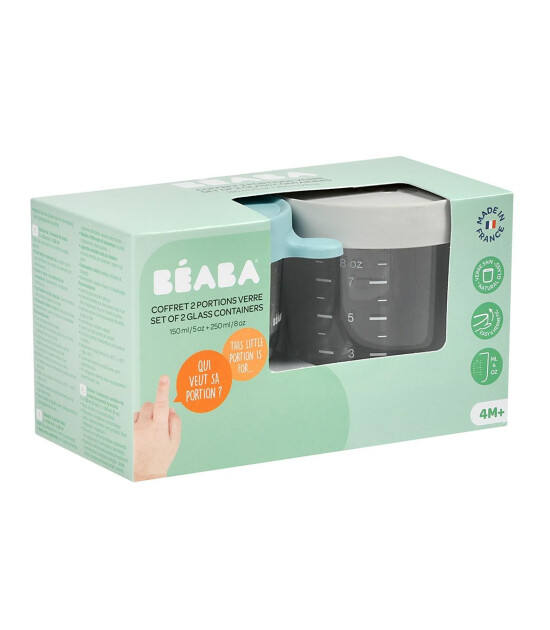 Beaba Cam Mama Kavanoz Seti // 150 ml Green - 250 ml Airy