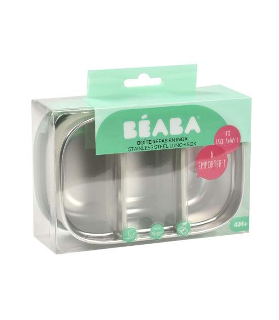 Beaba Paslanmaz Çelik Gıda Saklama Kabı // Sage Green
