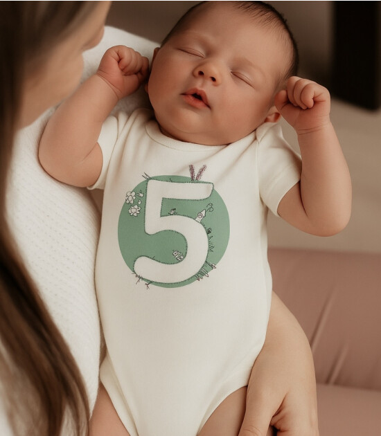 Bee Berry Kids Organik GOTS Unisex Zıbın Set // 4-5-6 Ay