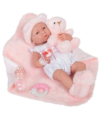 Berenguer Yenidoğan Oyuncak Kız Bebek (38 cm) // Pembe Ayıcık