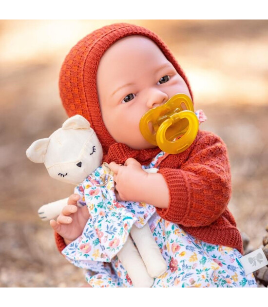 Berenguer Boutique Oyuncak Bebek (38 cm) // Kiremit Hırka ve Kedili
