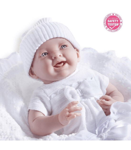 Berenguer Yenidoğan Oyuncak Kız Bebek (39 cm) // Beyaz Kundak Setli