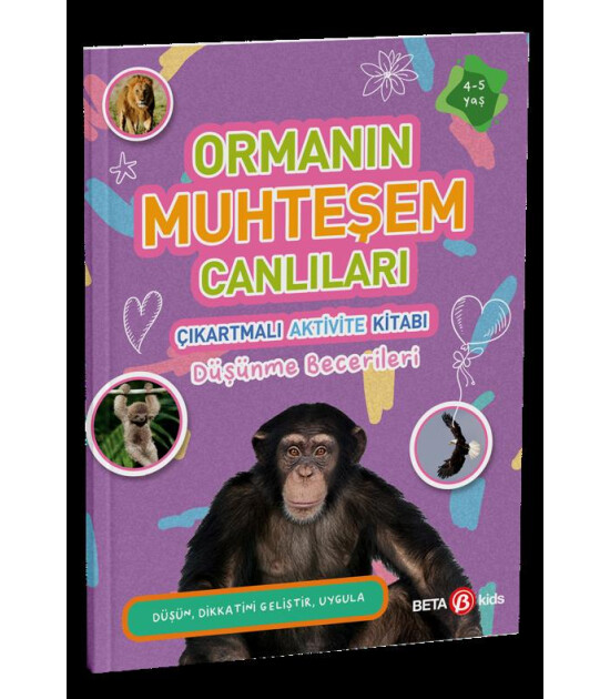 Ormanın Muhteşem Canlıları Çıkartmalı Aktivite Kitabı Düşünme Becerileri