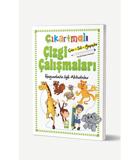 Çıkartmalı Çizgi Çalışmaları-Hayvanlarla ilgili Aktiviteler