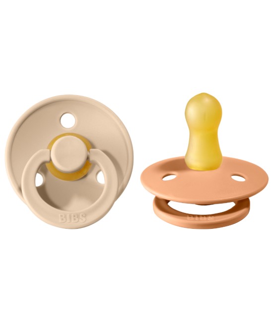 Bibs Colour Kauçuk Emzik 2'li Set // Vanilla & Peach