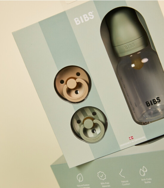 Bibs Studio Colour Emzik Hediye Set // Sage