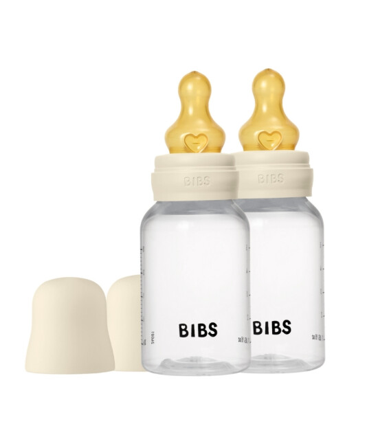 Bibs Baby PP Biberon Set (Kauçuk Uç) (150 ml) // Ivory (2 Adet)