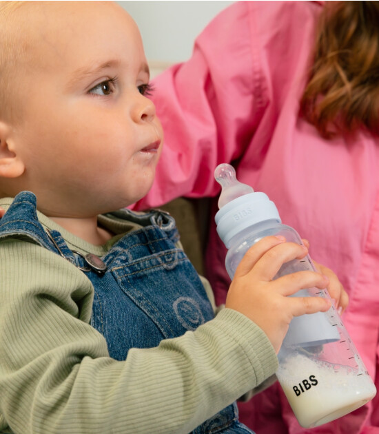 Bibs Baby PP Biberon Set (Silikon Uç) (150ml + 270 ml) // Ivory (2 Adet)