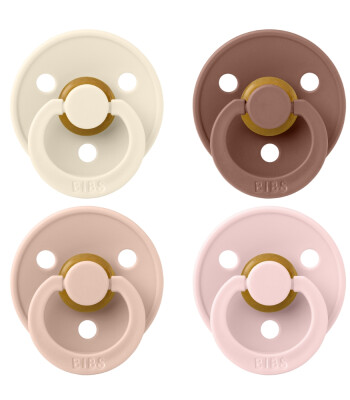 Bibs Colour Kauçuk Emzik Set // Ivory - Blush - Woodchuck - Blossom