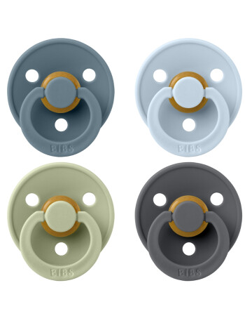 Bibs Colour Kau&ccedil;uk Emzik Set // Petrol - Sage - Baby Blue - Iron