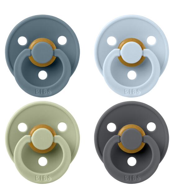 Bibs Colour Kau&ccedil;uk Emzik Set // Petrol - Sage - Baby Blue - Iron