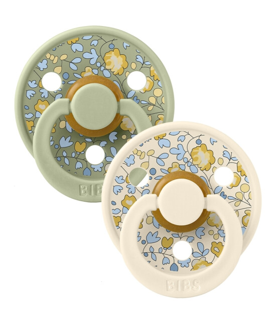 BIBS x Liberty Colour Kauçuk Emzik Set // Eloise - Sage