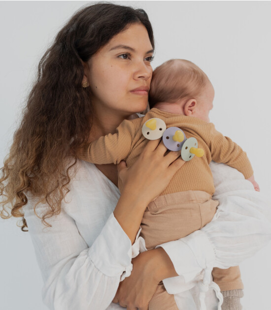 Bibs Colour Kauçuk Simetrik Uç Emzik // Blush