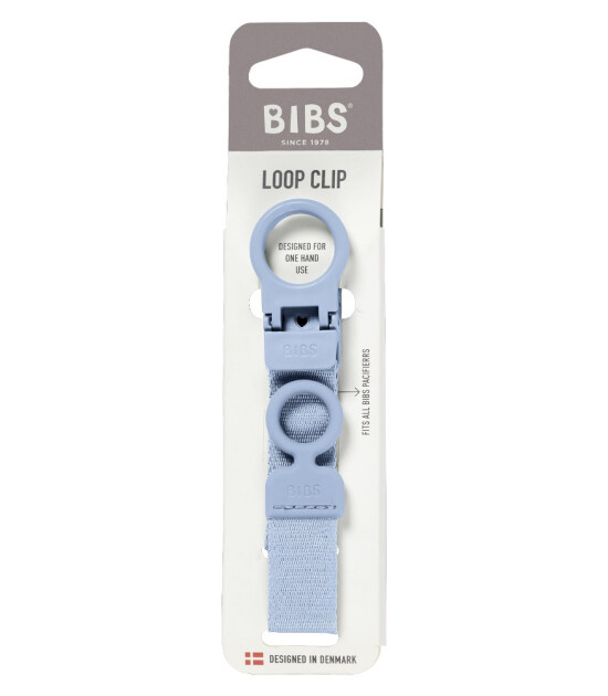 Bibs Loop Clip Emzik Askısı // Dusty Blue