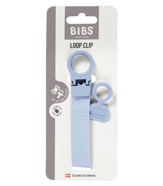 Bibs Loop Clip Emzik Askısı // Dusty Blue