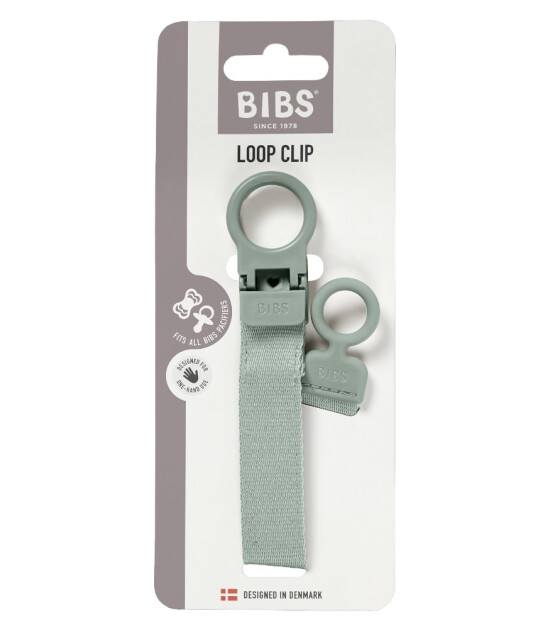 Bibs Loop Clip Emzik Askısı // Sage