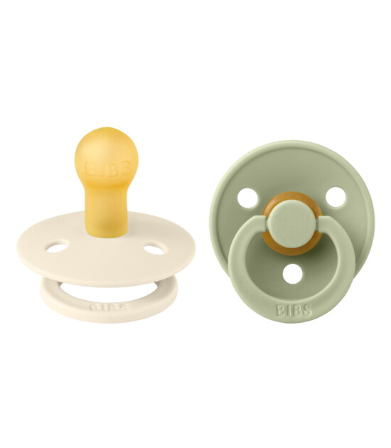 Bibs Colour Kauçuk Emzik 2'li Set // Sage & Ivory