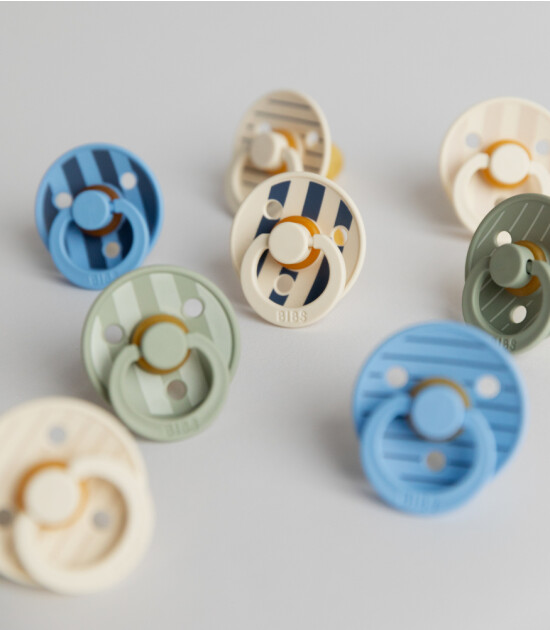 Bibs Studio Kauçuk Emzik // Block - Sky Blue