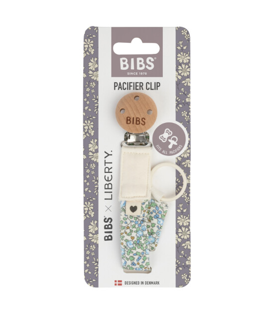 BIBS x Liberty Pacifier Clip Emzik Askısı // Eloise Ivory