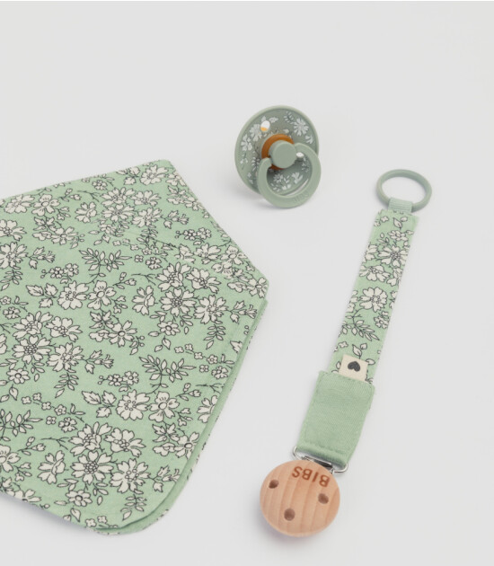 BIBS x Liberty Müslin Bebek Yaka Bandana // Chamomile Lawn Violet Sky