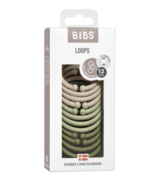 Bibs Loops Halka Set (12'li) // Vanilla-Sage-Olive