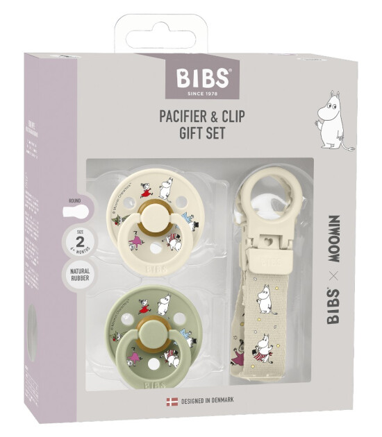 Bibs x Moomin Emzik Hediye Seti // Ivory - Sage