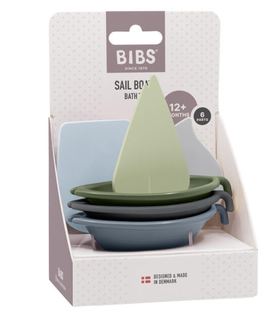 Bibs Sail Boat Set // Blue Mix