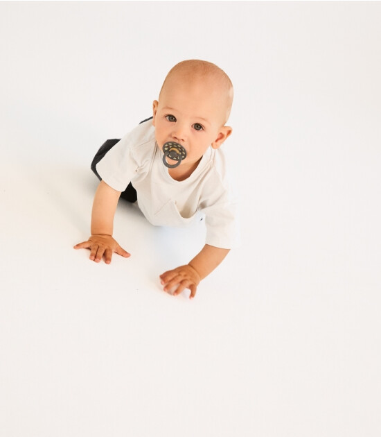 Bibs Studio Kau&ccedil;uk Emzik // Polka Dots - Iron / Sage