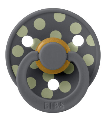 Bibs Studio Kauçuk Emzik // Polka Dots - Iron / Sage