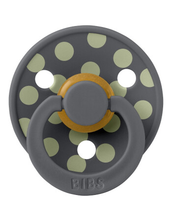 Bibs Studio Kau&ccedil;uk Emzik // Polka Dots - Iron / Sage