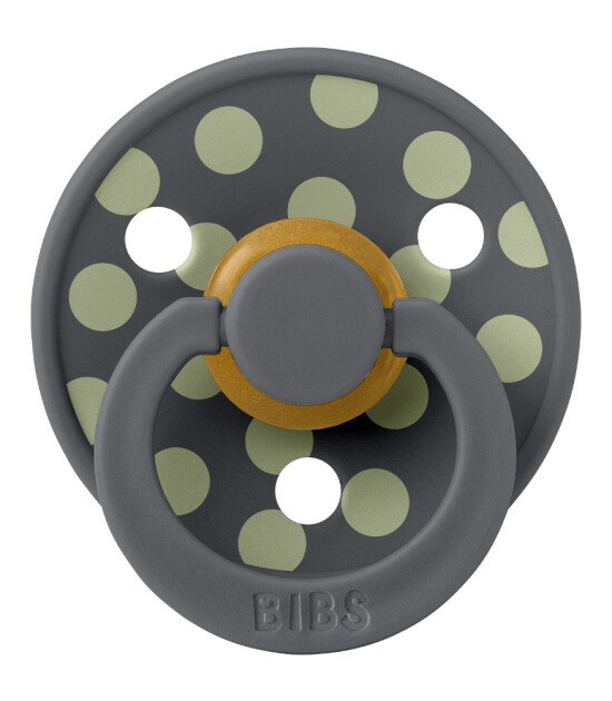 Bibs Studio Kau&ccedil;uk Emzik // Polka Dots - Iron / Sage