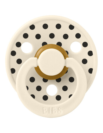 Bibs Studio Kau&ccedil;uk Emzik // Polka Dots - Ivory / Black