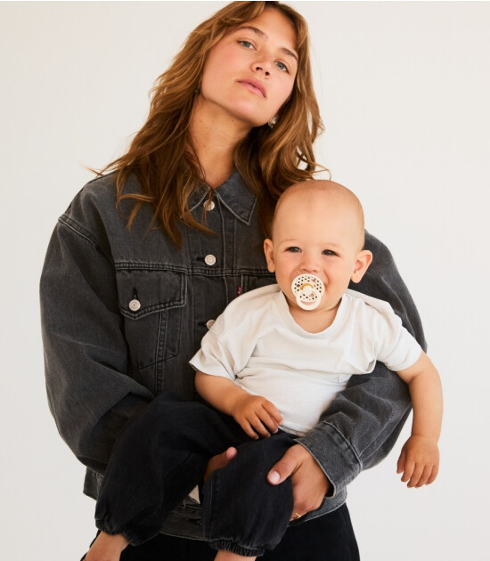 Bibs Studio Kau&ccedil;uk Emzik // Polka Dots - Ivory / Black