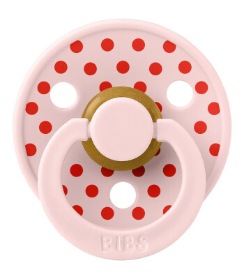 Bibs Studio Kauçuk Emzik // Polka Dots - Blossom / Candy Apple