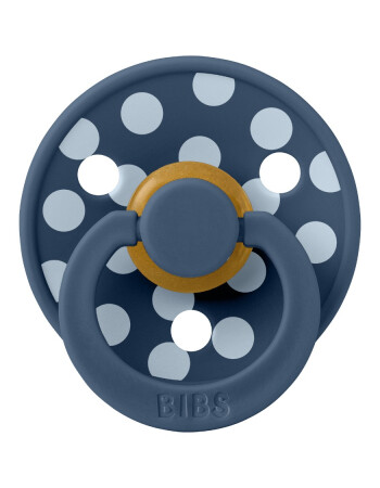 Bibs Studio Kau&ccedil;uk Emzik // Polka Dots - Stel Blue / Baby Blue