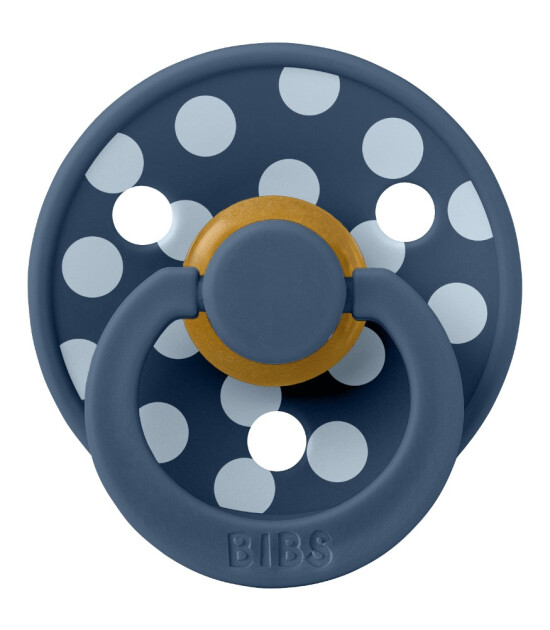 Bibs Studio Kau&ccedil;uk Emzik // Polka Dots - Stel Blue / Baby Blue