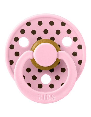 Bibs Studio Kau&ccedil;uk Emzik // Polka Dots - Baby Pink / Mocha