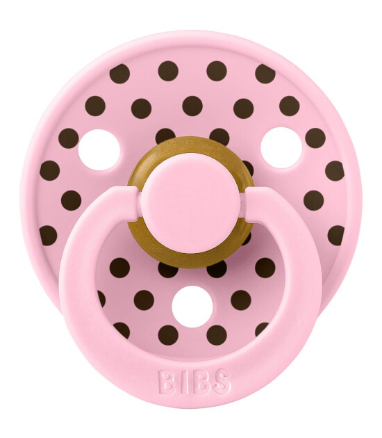 Bibs Studio Kau&ccedil;uk Emzik // Polka Dots - Baby Pink / Mocha