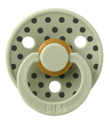 Bibs Studio Kauçuk Emzik // Polka Dots - Sage / Iron