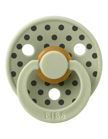 Bibs Studio Kau&ccedil;uk Emzik // Polka Dots - Sage / Iron