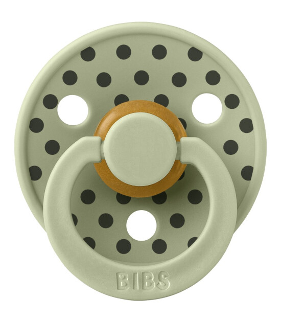 Bibs Studio Kau&ccedil;uk Emzik // Polka Dots - Sage / Iron