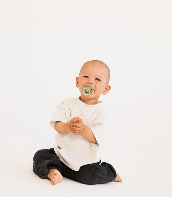 Bibs Studio Kau&ccedil;uk Emzik // Polka Dots - Sage / Iron