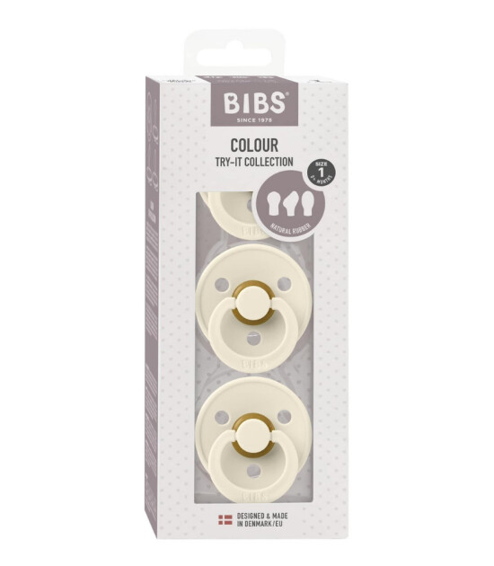 Bibs Try It 3 Model Colour Emzik Set (0 - 6 Ay) // Ivory