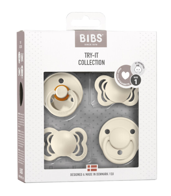 Bibs Try It Emzik Set (0-6 Ay) // Ivory