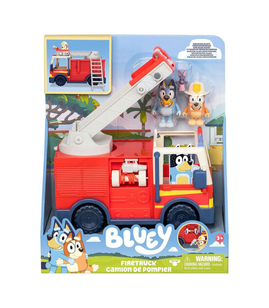 Bluey B&uuml;y&uuml;k Ara&ccedil; ve Fig&uuml;r Set // İtfaiye Kamyonu
